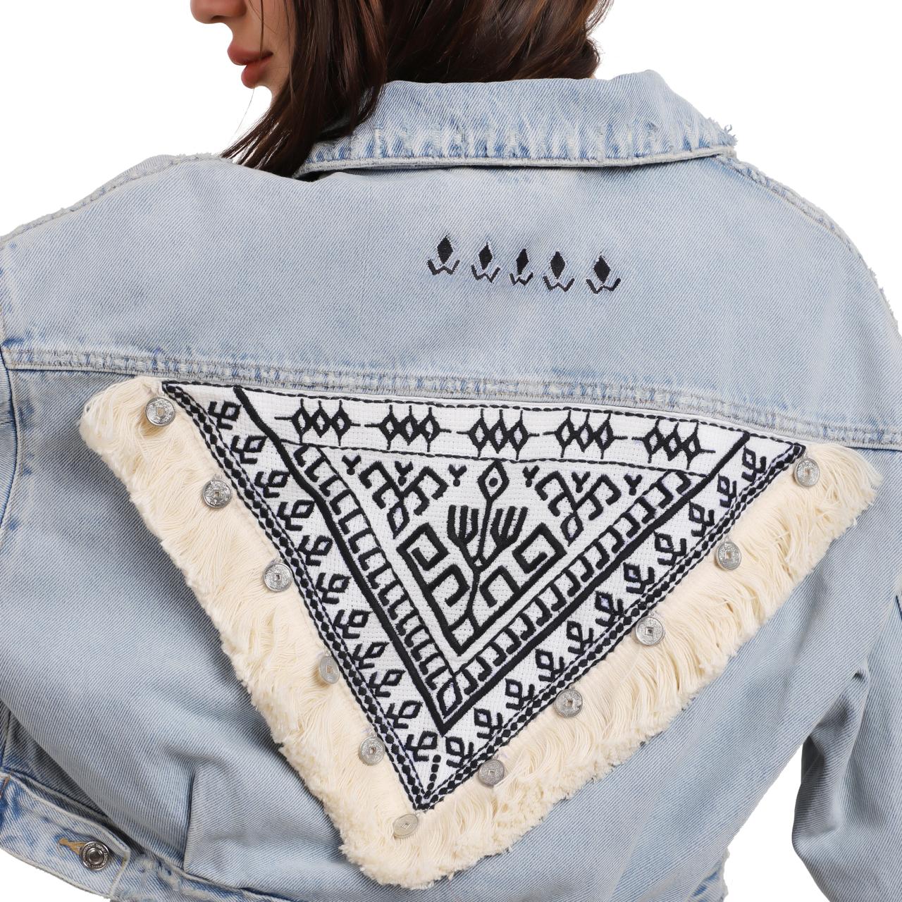 Tribal Patch Cropped Jacket