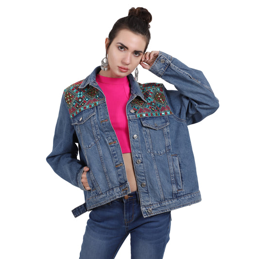 Coloured Patch Work Tribe Jacket