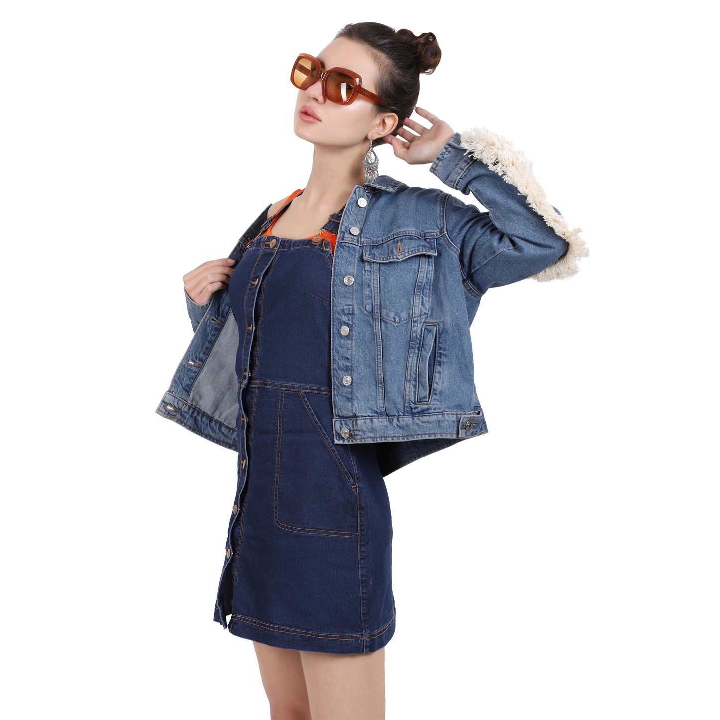 Embroidered Elephant Patch Work Jacket