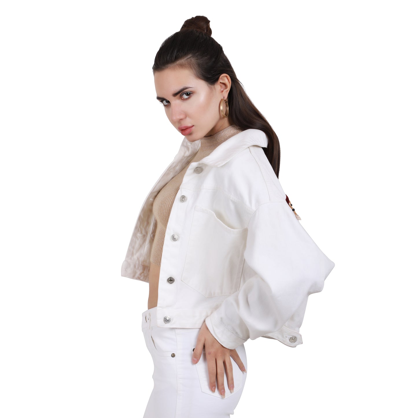 Velvet patch elephant jacket