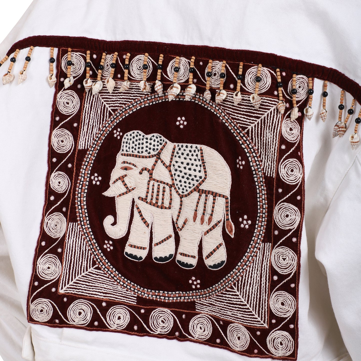 Velvet patch elephant jacket