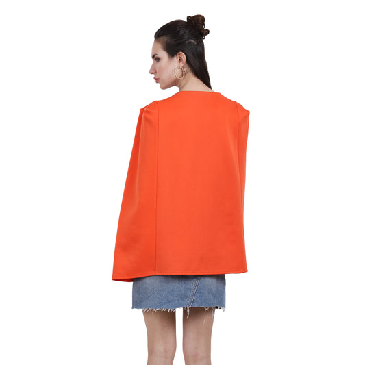 Orange Cape Coat