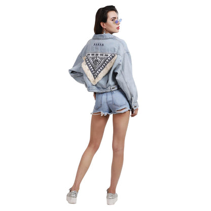 Tribal Patch Cropped Jacket
