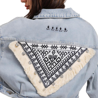 Tribal Patch Cropped Jacket