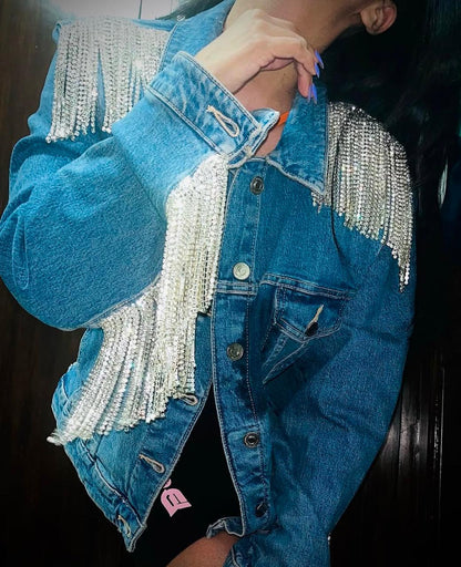 Born to Shine Blue Denim Jacket