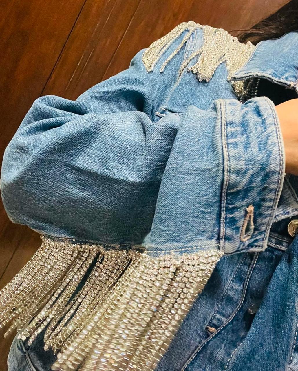 Born to Shine Blue Denim Jacket